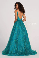 Colette CL2016 Prom Long Formal Glitter Ball Gown