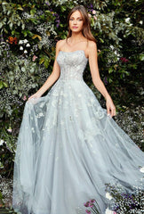 Andrea & Leo A0890 Strapless A-Line Prom Gown