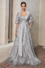 Andrea & Leo A1174 Strapless with Shawl Formal Gown
