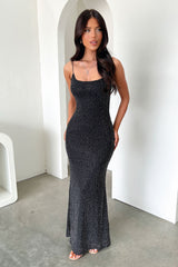 Nalani Embellished Maxi Dress - Black