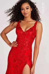 Colette CL2040 Prom Fitted Sequin Formal Long Dress